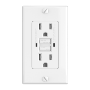 Toma Doble De Seguridad GFCI</br>(15A - 125V)</br>TAN-7715GFCIW