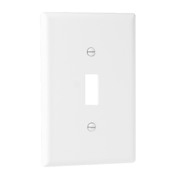 1-Gang Toggle Switch Wall Plate, Mid-Size, Polycarbonate Thermoplastic - Image 2