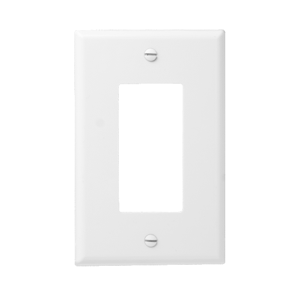 1-Gang Decorator Wall Plate, Mid-Size, Polycarbonate Thermoplastic