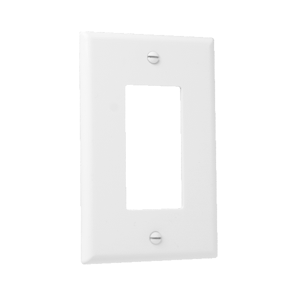 1-Gang Decorator Wall Plate, Mid-Size, Polycarbonate Thermoplastic - Image 2