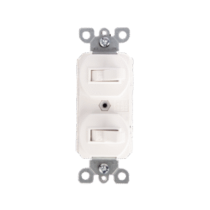 15A Dual Toggle Switches, Single-Pole/Single-Pole