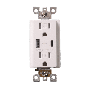 15A Type A/C USB Charger Receptacle Tamper Resistant