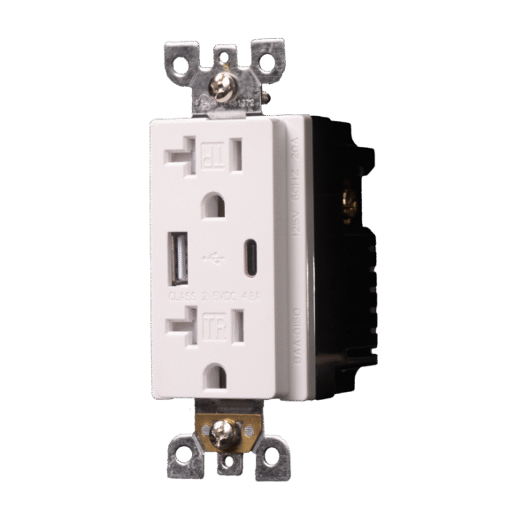 20A Type A/C USB Charger Receptacle Tamper Resistant - Image 2